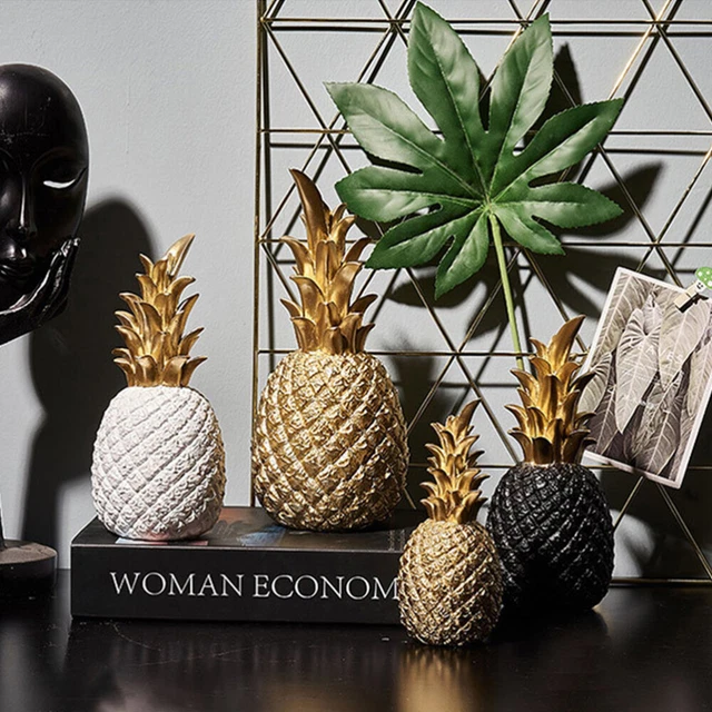 Pineapple Figurines Home Decor Dining Room Table Decor Statue 3