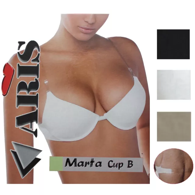 Reggiseno Spalline Bretelle Trasparente Silicone Schiena Nuda Push-Up Aris Marta