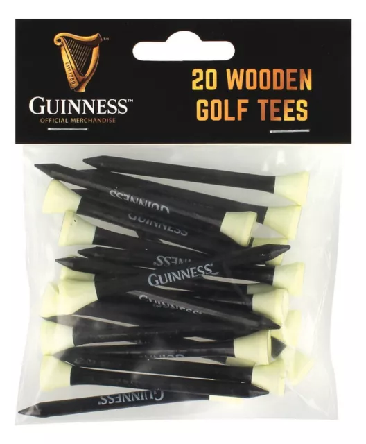 20 Guinness Wooden Golf Tees - 2.75" - Christmas Gift - Official Merchandise