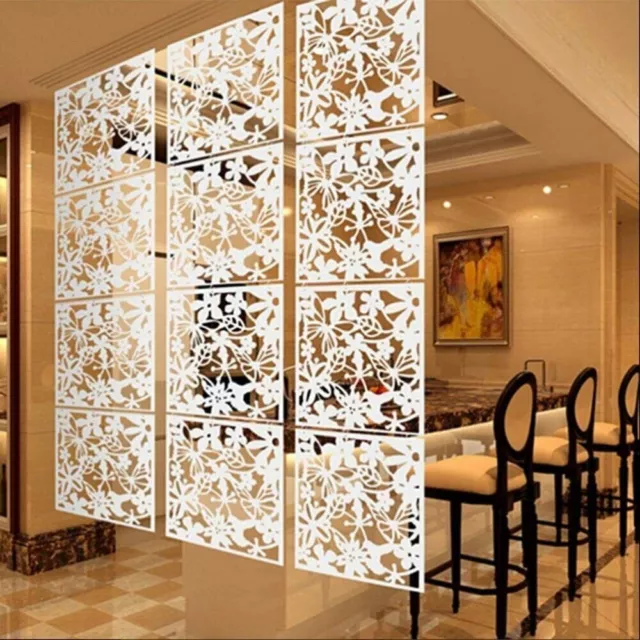 12x Hanging Room Divider PVC Panels Screen Partition Wall Living Room Decor 40cm