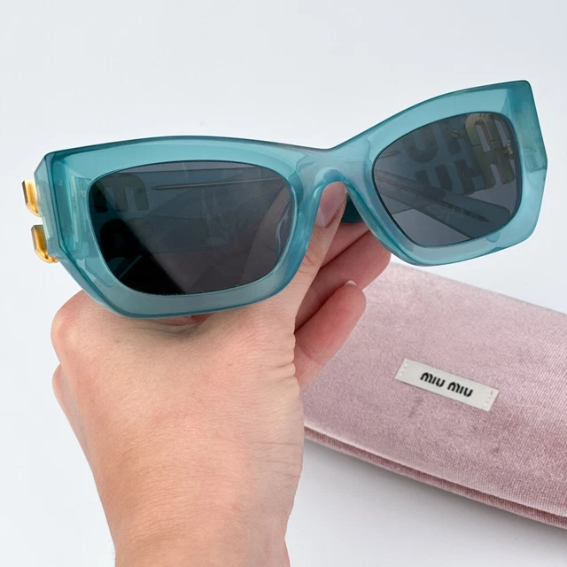 NEW Miu Miu MU09WS 19L09T Ivy Opal Dark Grey Rectangle Women Sunglasses NEW Miu Miu MU09WS 19L09T Ivy Opal Dark Grey Rectangle Women  main image 4