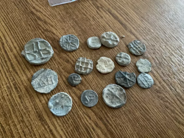 Lot Of Lead Tokens.Metal Detecting Finds