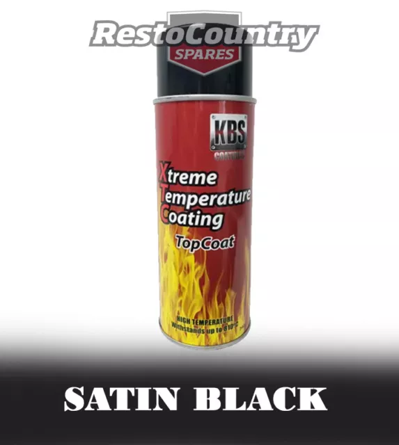 KBS Xtreme Temp Coating Spray 340g SATIN BLACK High Heat Resistant 260°C - 812°C