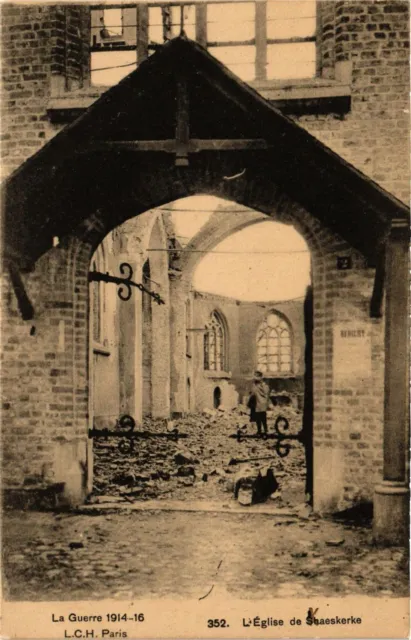 CPA MILITAIRE L'Eglise de Shaeskerke (315853)