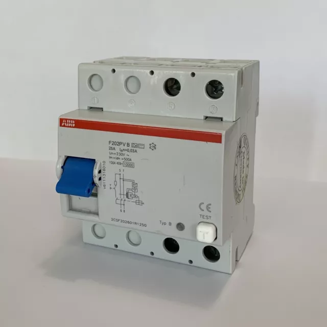 ABB F202PV B - 25A 0,03A INTERRUTTORE DIFFERENZIALE Type Classe B 2P RCD