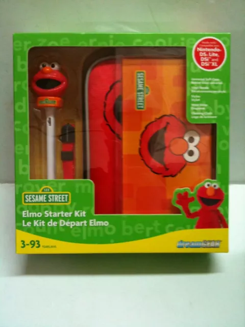 Neuf dreamGEAR Sesame Rue Elmo 5PC Débutant Kit Nintendo Dsi XL / Dsi/DS Lite