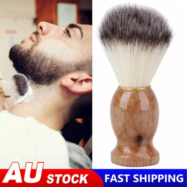 Men Shaving Bear Brush Best Badger Hair Shave Wood Handle Razor Barber Tool Gift