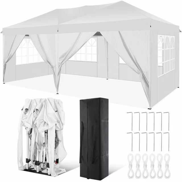 Pavillon 3x3/3x6m Wasserdicht Faltpavillon Pop Up Partyzelt Gartenzelt UV Schutz