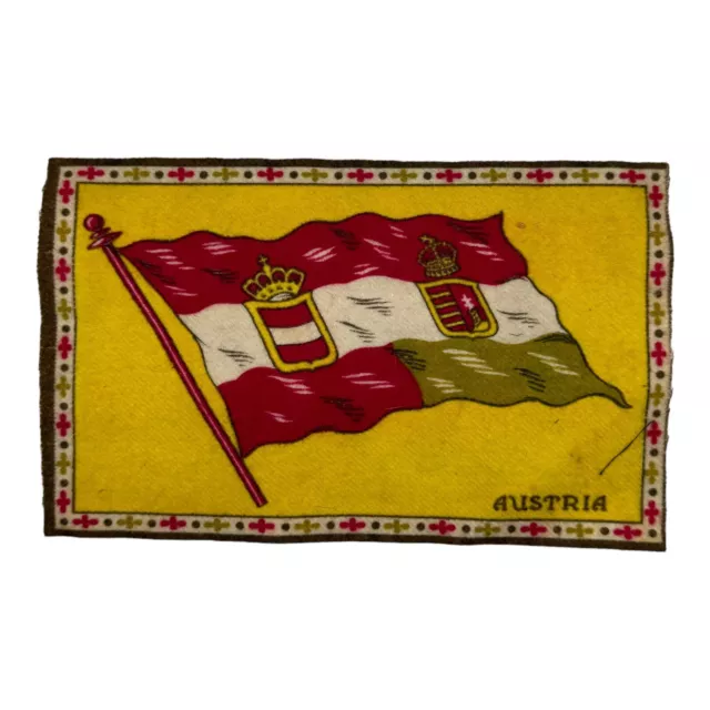 Old Austria Flag Tobacco Felt 8”x5.5”, Early 1900s