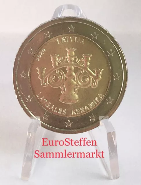 2 Euro Lettland 2020 ,"Keramik", NEU und sofort Lieferbar, bfr. aus Rolle