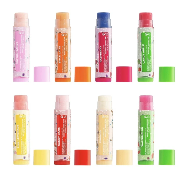 Lip Smacker Original & Best Flavored Lip Balm 8 Pack, Cotton Candy, Spice Latte 2