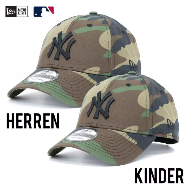 New Era Cap MLB NY New York Yankees Woodland Camouflage 2 Größen Verstellbar Neu