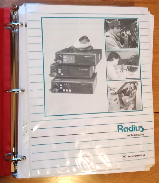 MOTOROLA RADIUS VHF UHF 800 MHz Radio manual Original in 3 ring
