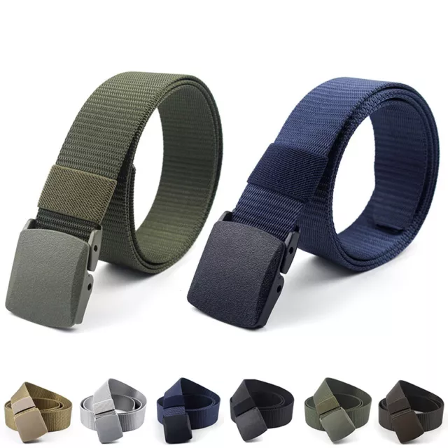 Cintura Uomo Militare Nylon Fibbia Girovita Accessori Kunststoffschnalle