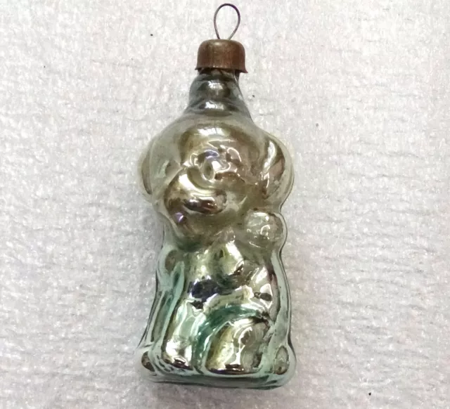 Vintage Russian USSR Glass Christmas Ornament Xmas Tree Old Decoration Puppy