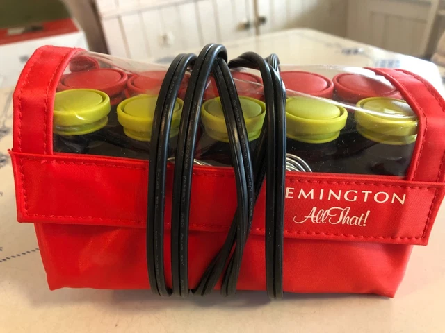 Remington All That! Electric Hot Rollers 10 Hair Curlers Travel Case With Clips