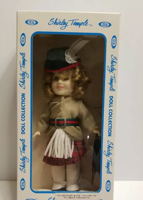 Vintage Shirley Temple Collectible Doll Ideal 1982 New Scottish Kilt Hat 8"