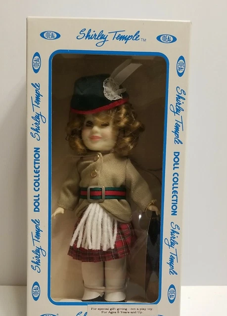 Vintage Shirley Temple Collectible Doll Ideal 1982 New Scottish Kilt Hat 8"