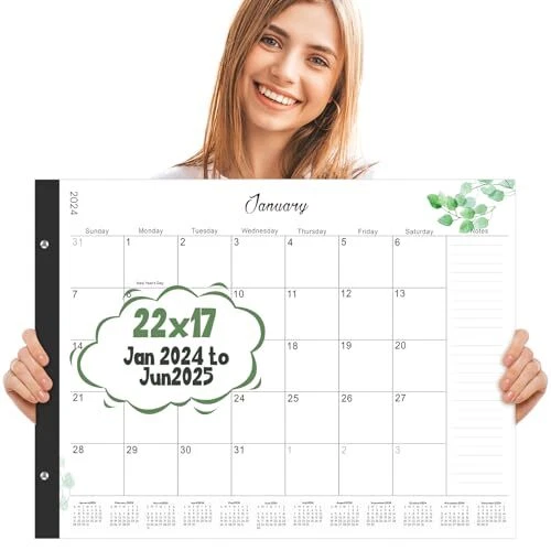 LARGE DESK CALENDAR 20242025 18 Month Calendar Jan 2024 Jun 2025