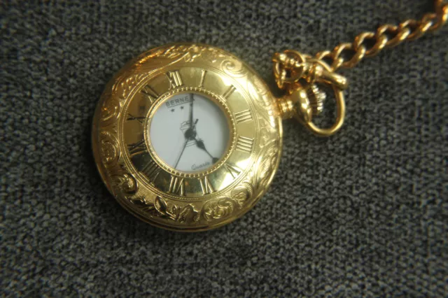 Masonic Symbol Gold Plated Half Hunter Pocket Watch with gold fob – Bernex