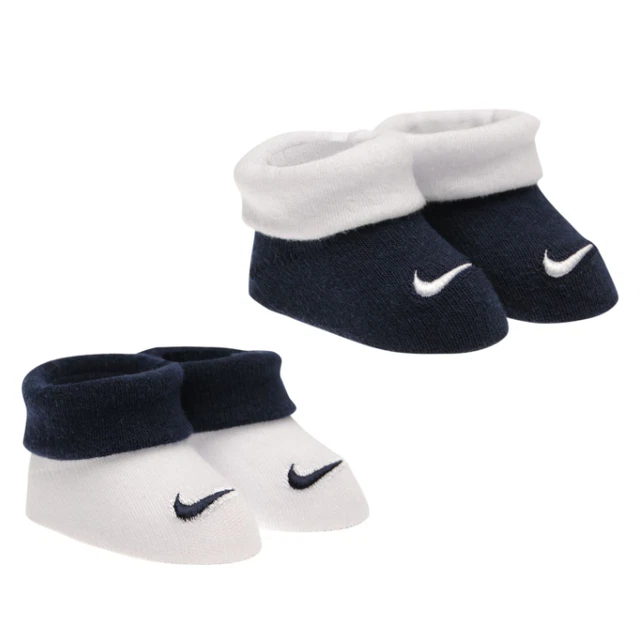NIKE ensemble lot cadeau coffret 2 paires chaussons bébé 0-6 mois marine blanc