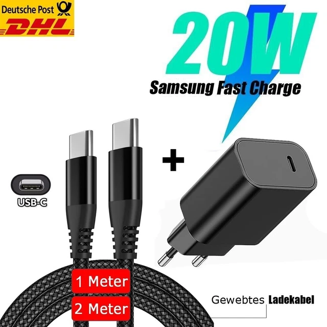 Samsung Galaxy S21 Fe 5g Ladegerät 20W USB-C LADEGERÄT passend für Original Samsung Galaxy S21 S22 S23