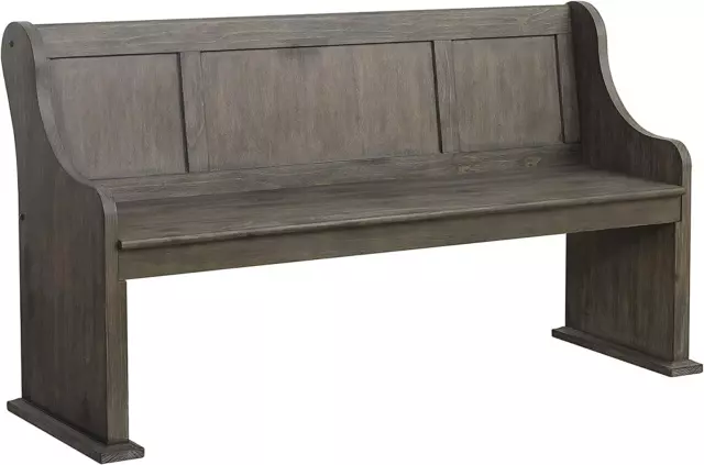 Toulon 62" Church Pews Dining Bench, Glaze Oak