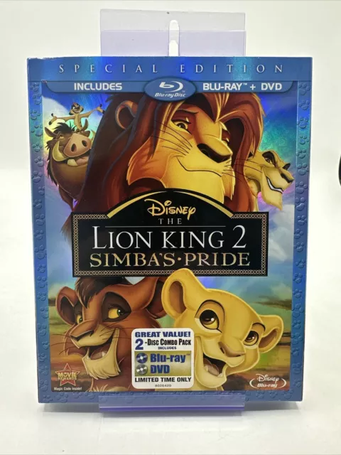 The Lion King II: Simbas Pride (Blu-ray & DVD , 2012, Special) W Slip NEW SEALED