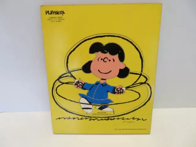 Vintage Playskool Wooden Puzzle Peanuts Lucy 1957