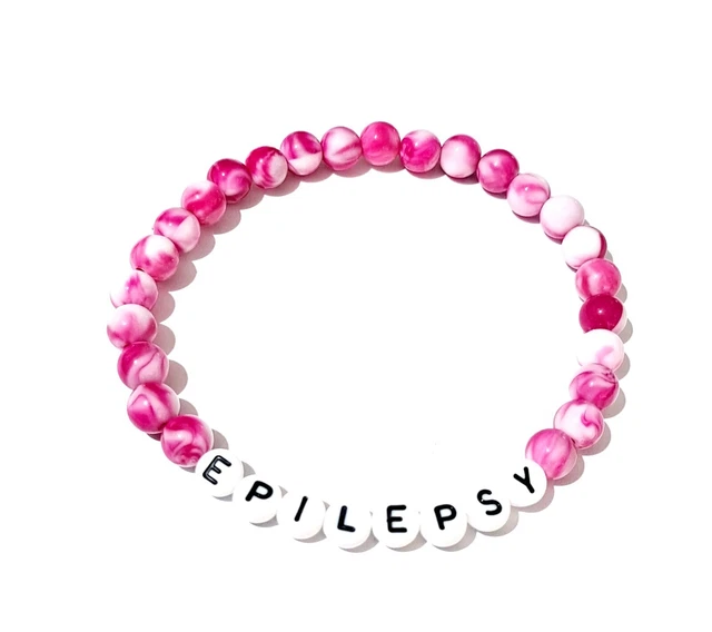 Pulsera de alerta médica advertencia SOS caramelo remolino cuentas de acrílico 8 mm XL