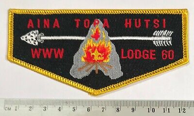 OA Lodge 60 Aina Topa Hutsi S33a Horizontal Arrowhead Texas Boy Scouts BSA
