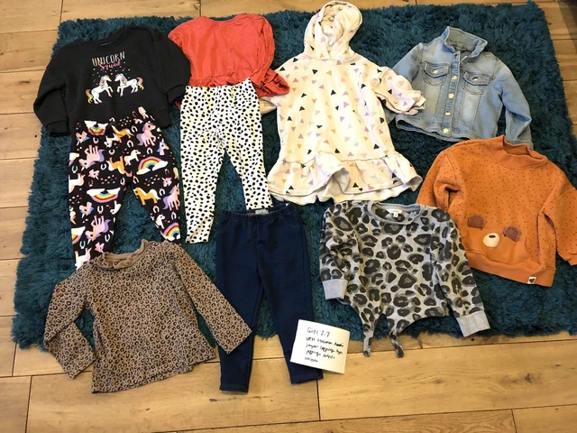 Girls age 2-3 years clothes bundle Next matalan hoodie jumper leggings tops