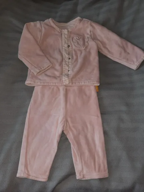 Steiff 2 Teiliges Set Warme Hose und Jäckchen Reversibel Rosa Mädchen Gr. 68 Top