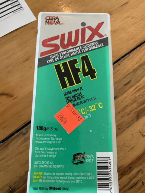 Swix Wax HF4 Flouro Race Wax Flouro Carbon Ski Wax Swix Wax HF4 Flouro Race Wax Flouro Carbon Ski Wax
