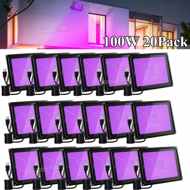UV Black Light Bar Fixtures Ultraviolet Lamp Strip US Plug DJ Party Club  48LED 