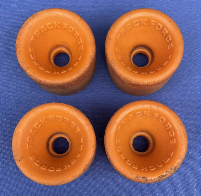 VINTAGE ORANGE SKATEBOARD Wheels By Track Force 1970’s Skateboard