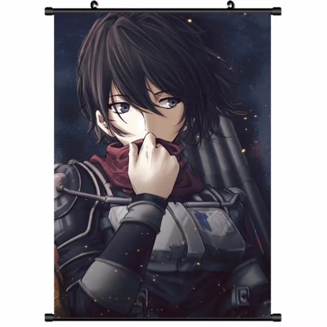 Attack on Titan Home Decor Anime Shingeki no Kyojin Cosplay Wall Scroll  Poster Fabric Painting Levi & Mikasa Ackerman 23.6 X 17.7 Inches-134