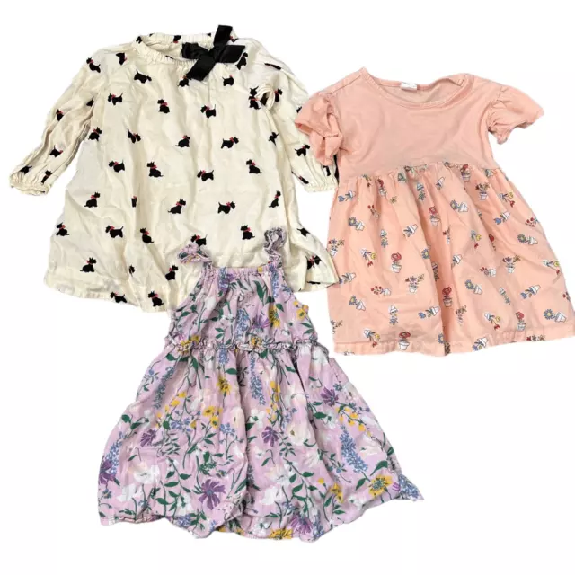 Baby Gap 18-24 month 2T Toddler Girl Dress Lot Bundle Floral Cotton Scotty Dog