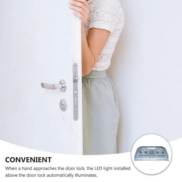 PIR SENSOR LAMP Front Door Keyhole Light LED Puck Light Wireless Door