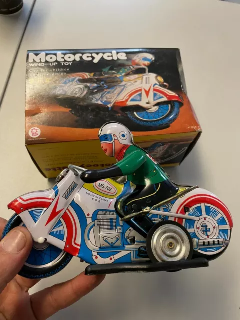 Altes blechspielzeug Motorrad ca 40 Jahre Aus Mint Boxed kein Schuco Tippco MS