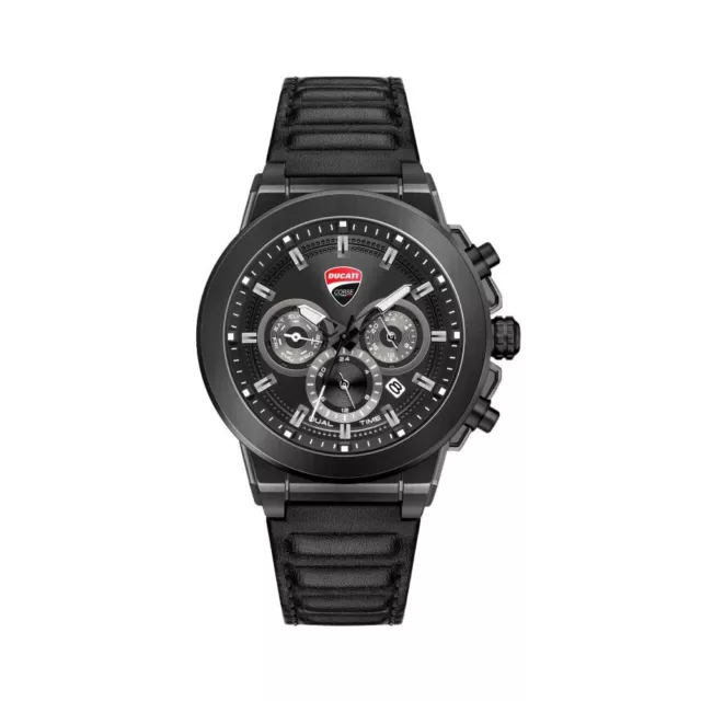 Ducati Men's Analogue Quartz Watch with Leather Strap DTWGF2019201
