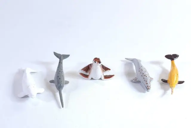 Safari ltd Sea Life Marine Ocean Animals Fish Creatures Toys Lot of 5 SMALL 3"