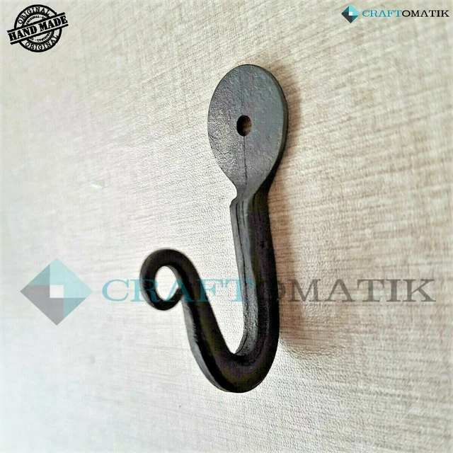 Hook Medieval Wall Hook Hand Forged Wrought Iron Nostalgic Antique