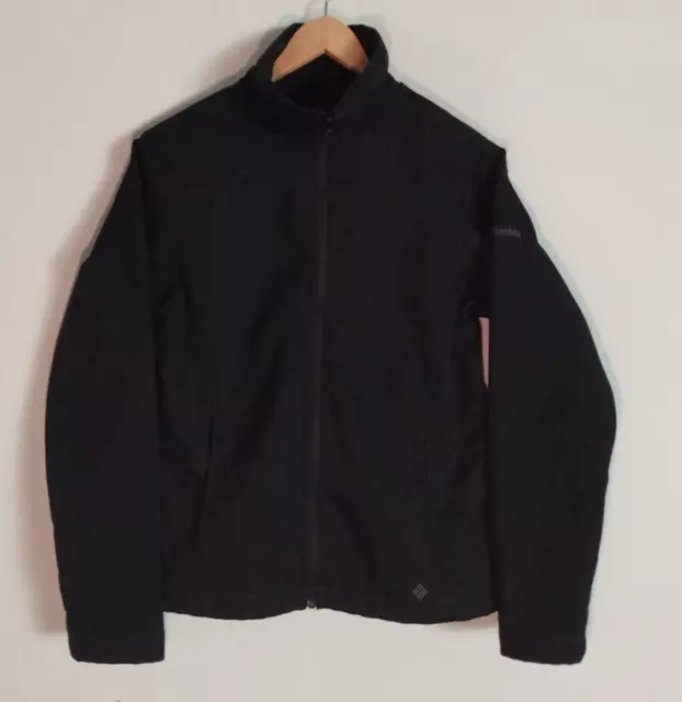 Columbia Omni Shield Jacket Women's M Full Zip Soft Shell Black WL6375