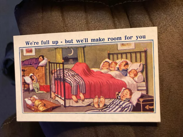 We’re full up - but we’ll make room for you. comic postcard