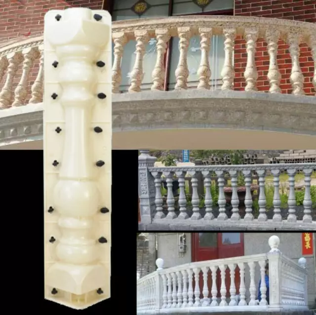 1Set Roman Column Balcony Garden Pool Fence Cement Railing Plaster Concrete Mold