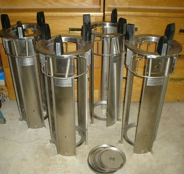 Lot of 4 Delfield Dish Dispenser DIS-813 Drop-In Holder Restaurant Buffet Table