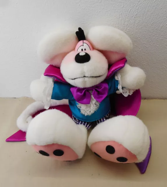 Statuetta cartone animato Diddl topo come vampiro travestito / pipistrello peluche