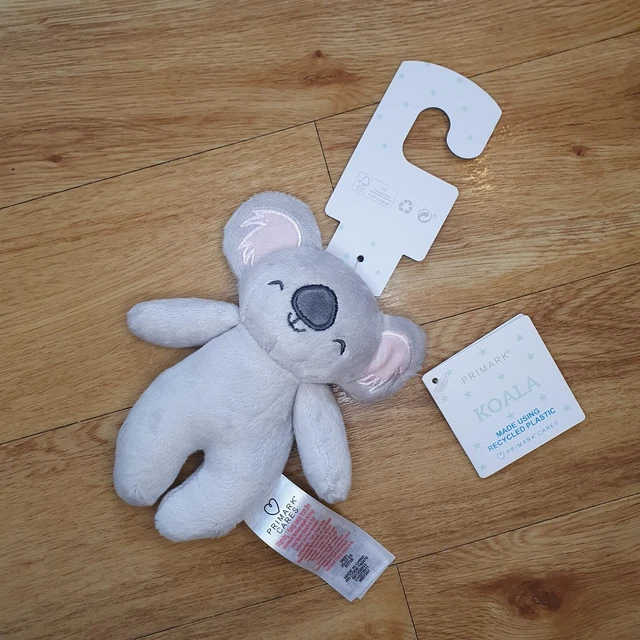 PRIMARK KOALA SOFT Toy Plush Tiny Small Teddy Bear Grey Comforter