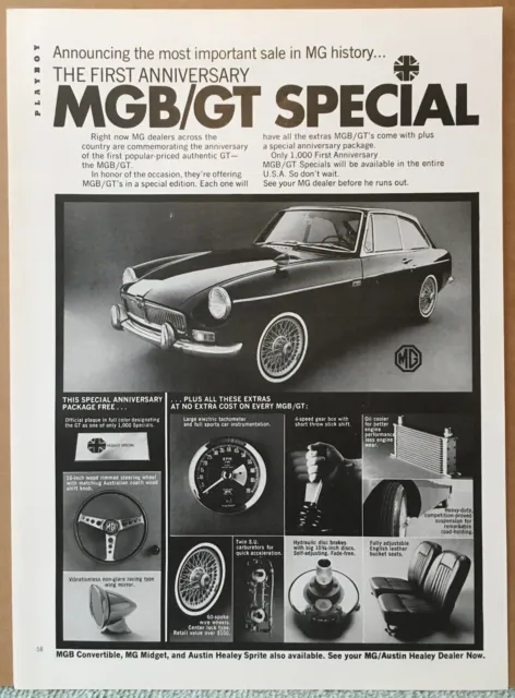 21 pg ad 1968 SPRITE, MIDGET,  MGB, MGB-GT; '67 '70 '71 '72 '73 '74 MGB MGBGT